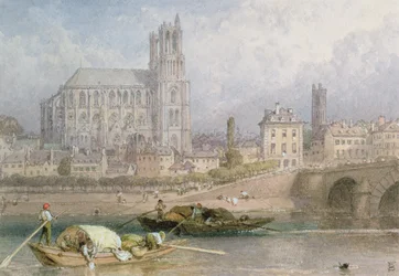 Kathedrale von Nantes vom Fluss aus